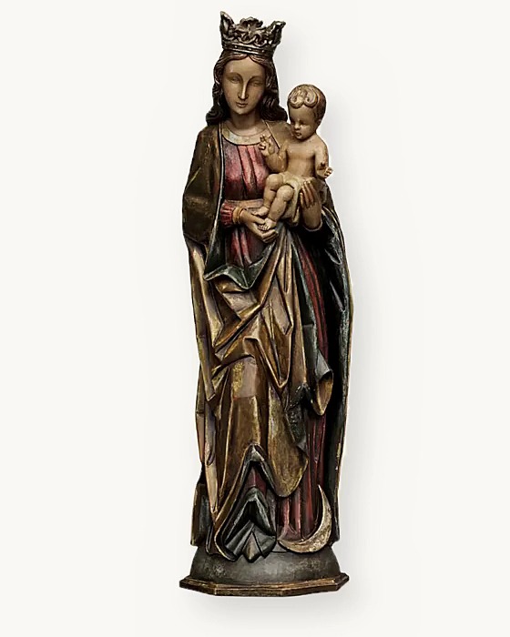 Gefasste Madonnenfigur als farbtreues Digitalisat