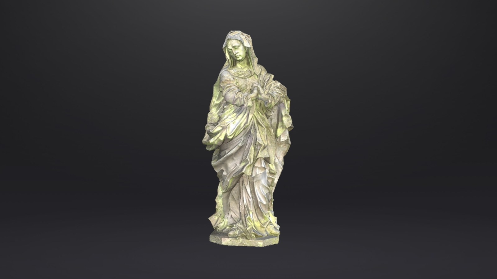 Digitalisierte Marienfigur vom Karmelenberg