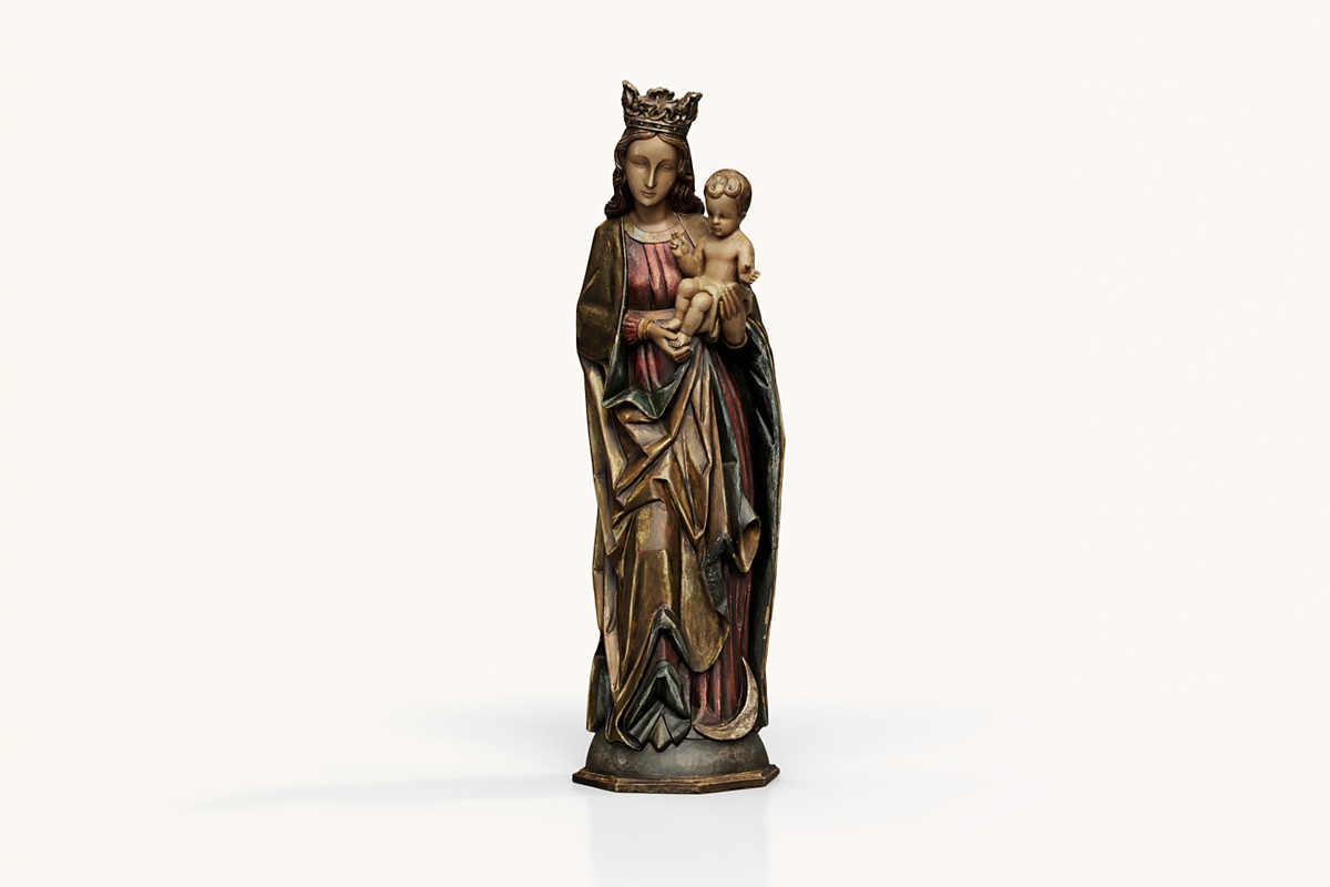 Farbtreu erfasste Madonnenfigur