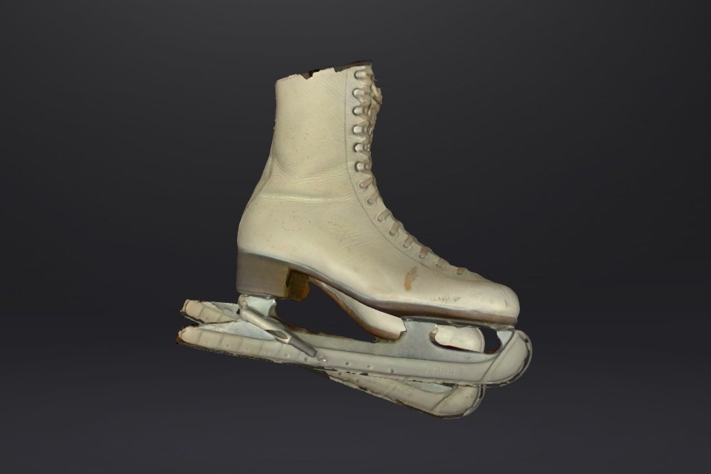 Digitalisierter historischer Schlittschuh