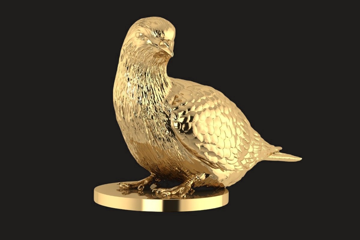 Entwurf des Vogels als Renderbild
